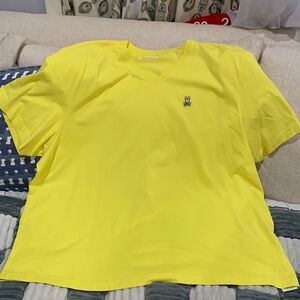 No tag beautiful v-neck T-shirt psycho bunny color yellow size 3XL